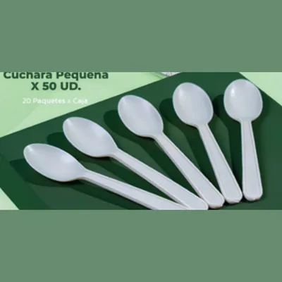 Cuchara pequeña biodegradable Pequeña – Plásticos La 29 Pereira