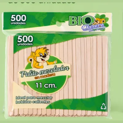 Mezclador de madera 11 cm 11 cm – Plásticos La 29 Pereira