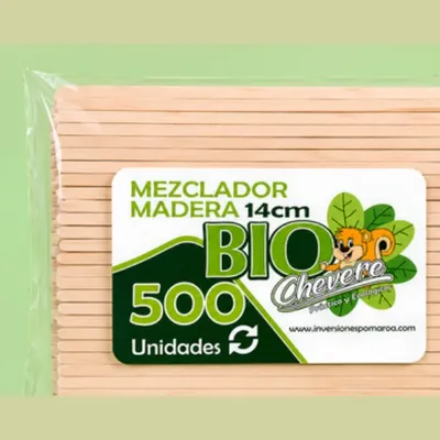 Mezclador de madera 14 cm 14 cm – Plásticos La 29 Pereira
