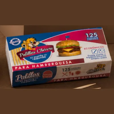 Palillos para hamburguesa Doble punta reforzado – Plásticos La 29 Pereira