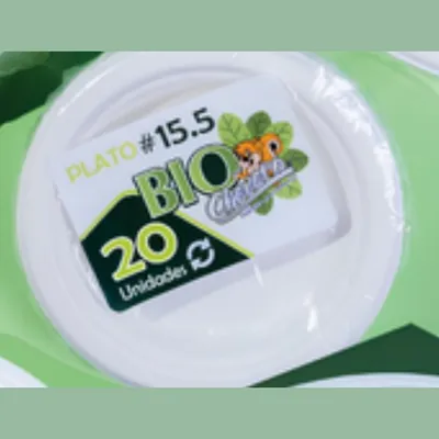 Plato biodegradable 15,5 cm 15,5 cm – Plásticos La 29 Pereira