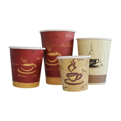 Vaso de cartón 12 oz 12 oz (355 ml) blanco y color – Plásticos La 29 Pereira